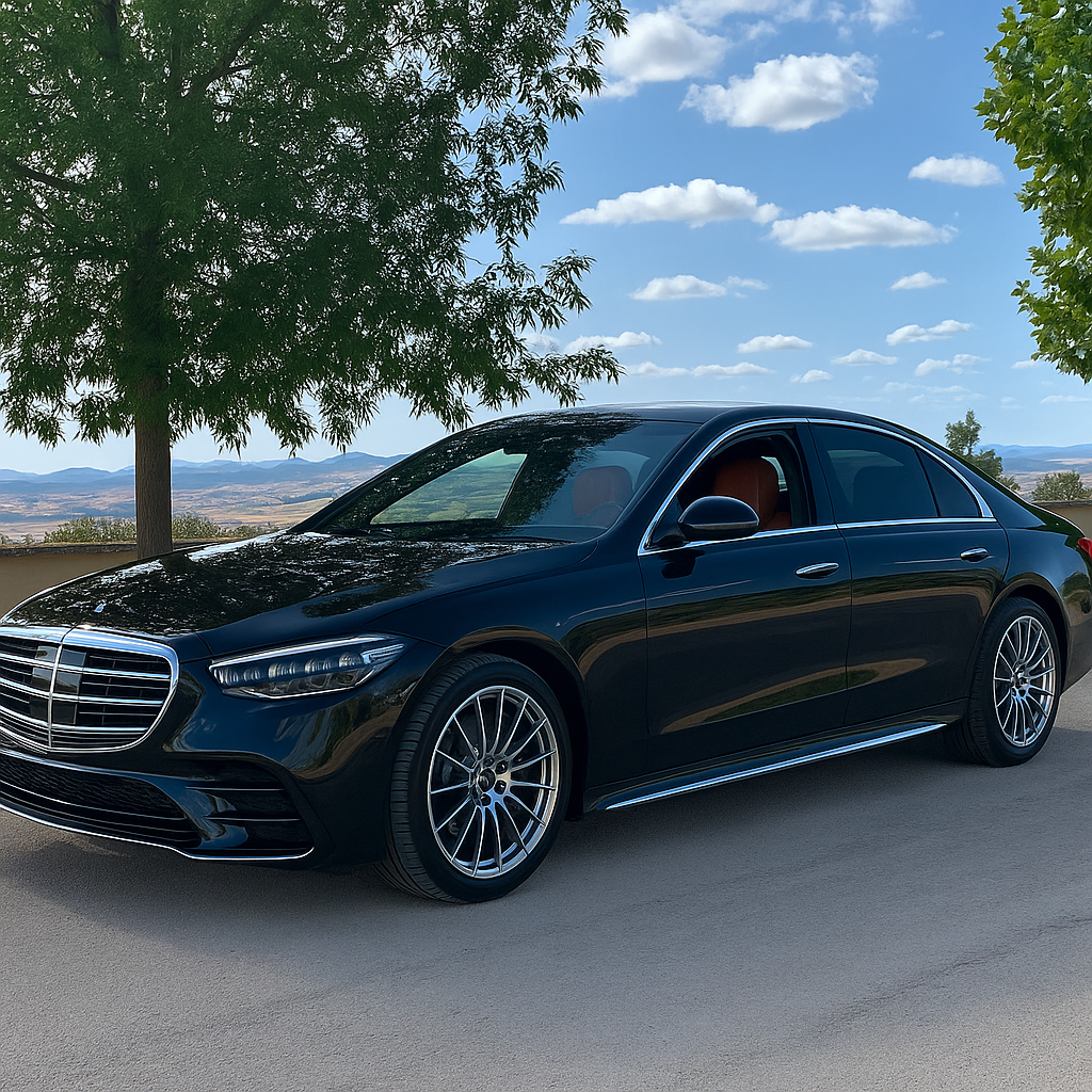 Blackwaze luxury chauffeur service in Inverness with scenic Highland background