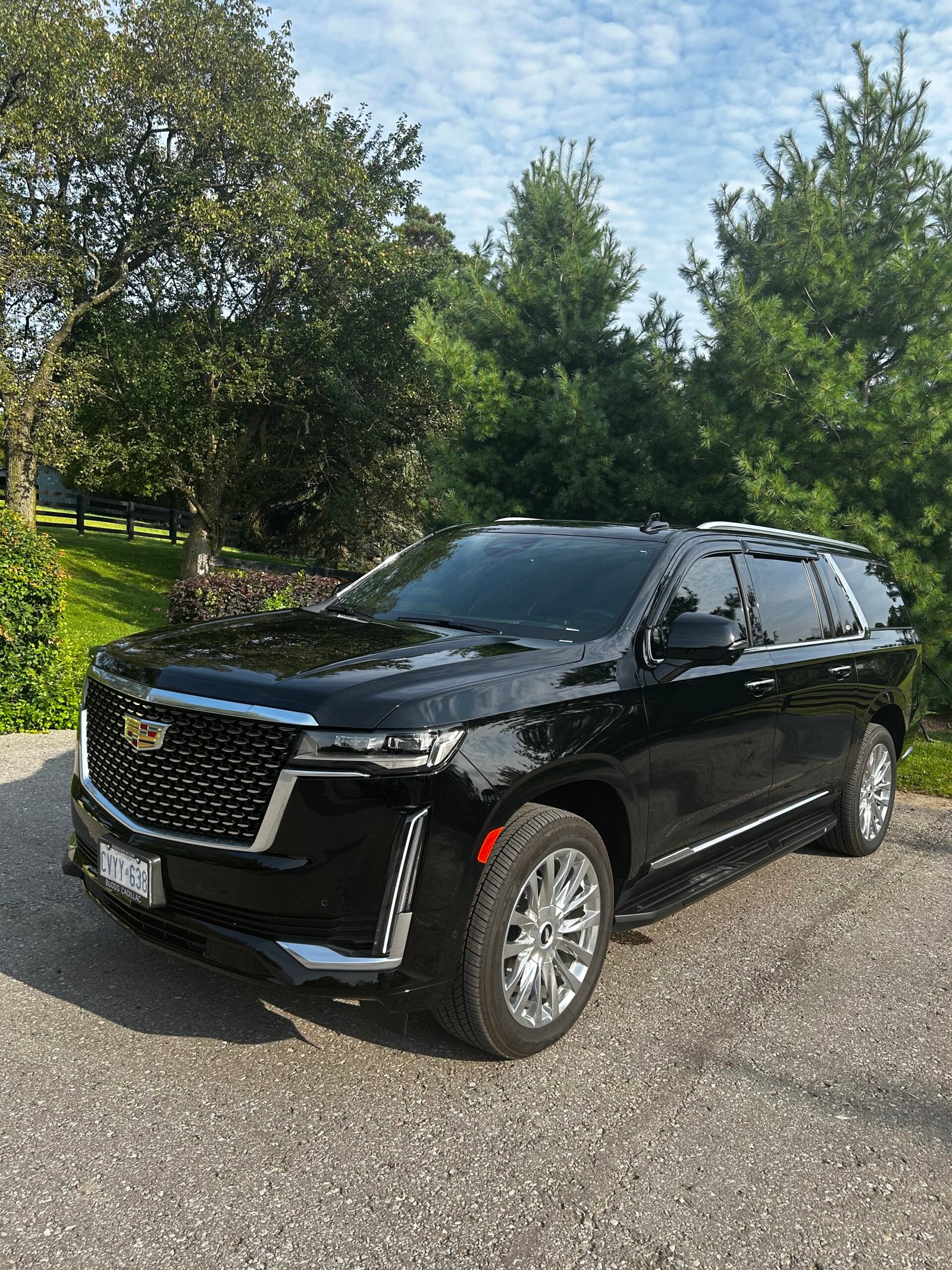 Black SUV front view