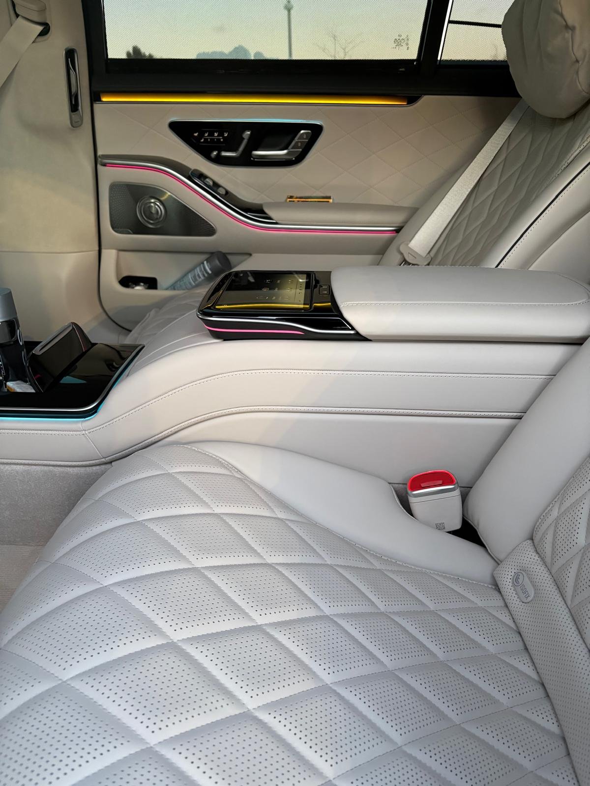 Luxury sedan limousine car seating for executive travel